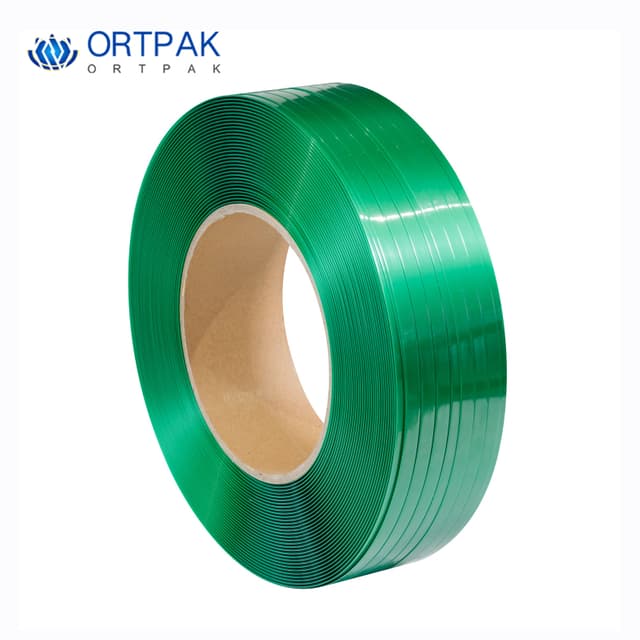 16mm PET polyester strapping coil — most popular industrial width for warehousing and logistics